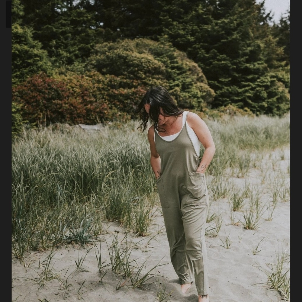 Casual Olive Jumpsuit for Women